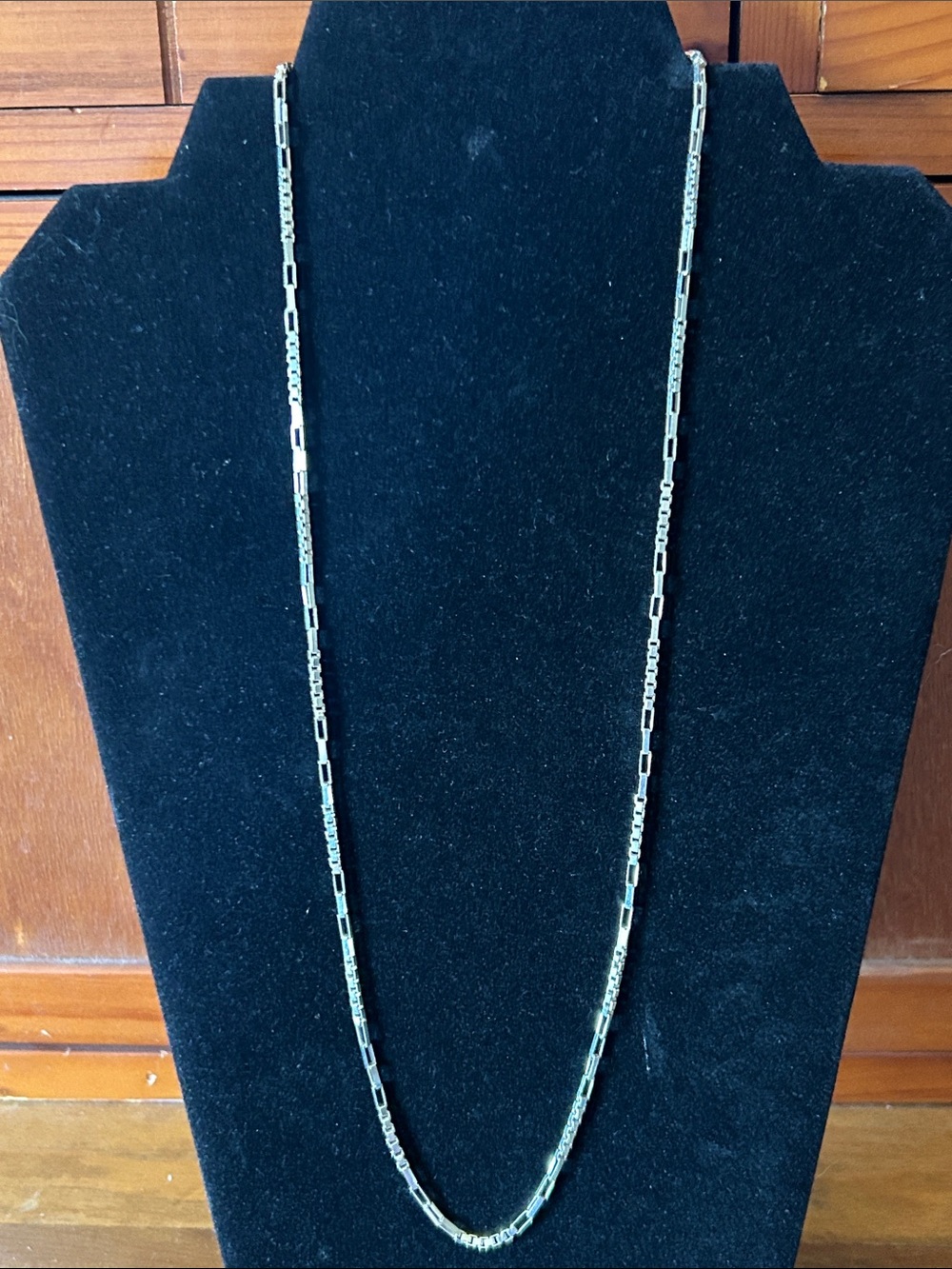 Stainless Steel Long Box-Link Chain Necklace